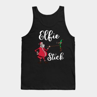 Funny Elf Pun Selfie Stick Santa Claus Christmas Meme Gift Tank Top